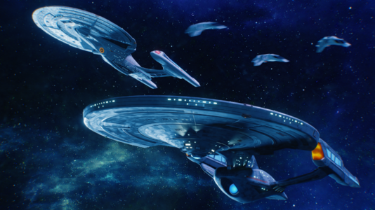 USS Atlantis and USS Republic on practise manoeuvres